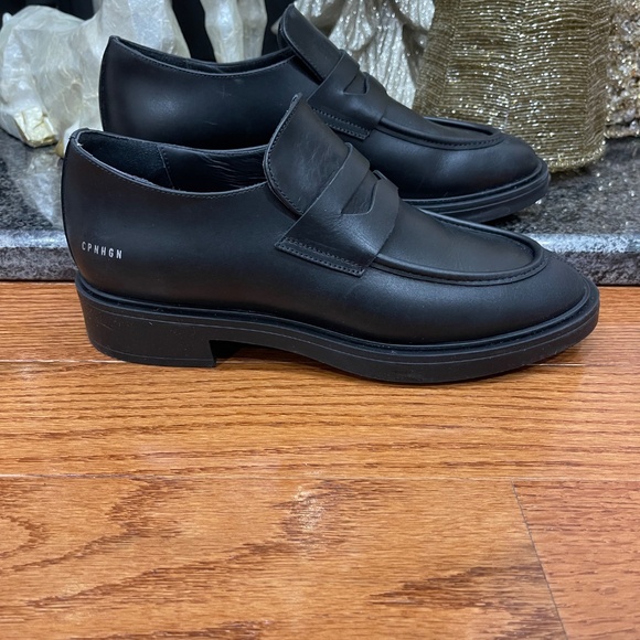 COPENHAGEN STUDIOS Vitello Mocassins épais noirs - Picture 10 of 14